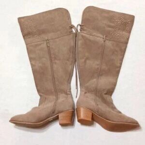 Torrid Embroidered Over-the-Knee Heel Boots